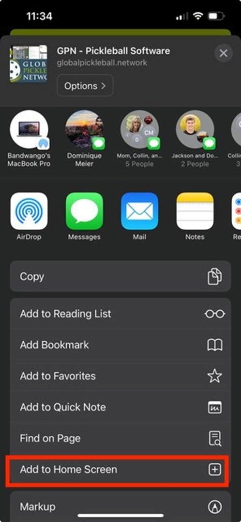 GPN Add to Home Screen Step 2